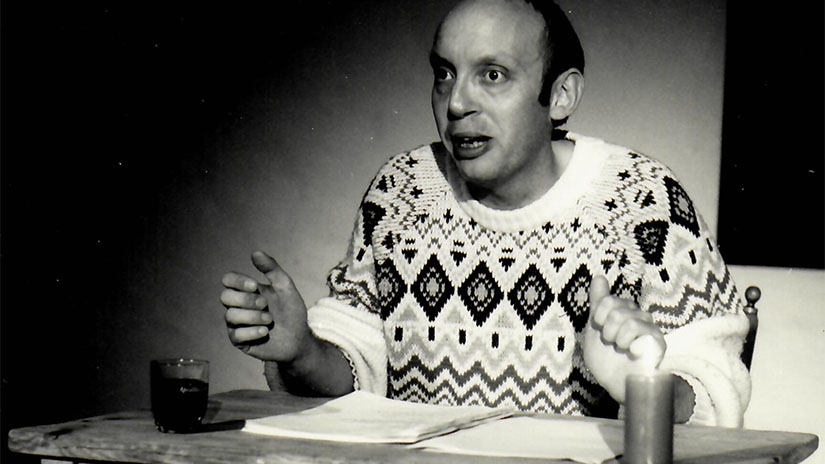 Lesung mit Peter Clös Ende der 1980er Jahre im Kleinen Bühnenboden