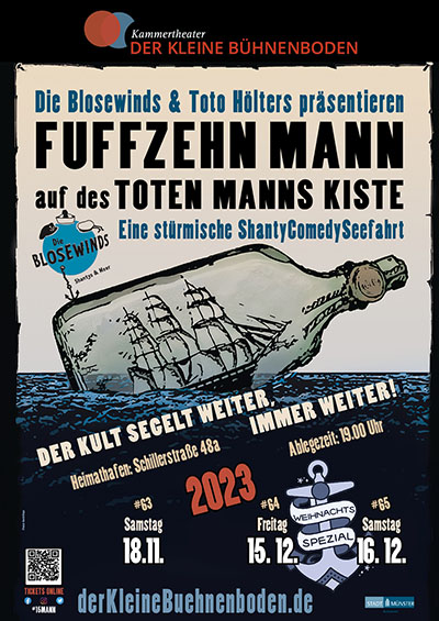 Plakat: Fuffzehn Mann auf des toten Manns Kiste - Das Kult-Programm mit den Blosewinds und Toto Hölters