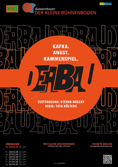 DER BAU KAFKA. ANGST. KAMMERSPIEL. mit Stefan Nászay und Toto Hölters • Regie: Toto Hölters. Spielzeit 2025/2026