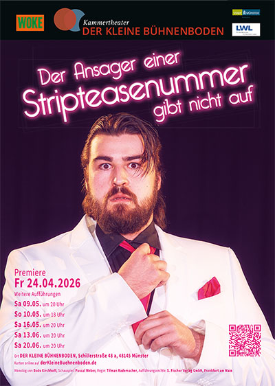 DER ANSAGER EINER STRIPTEASENUMMER GIBT NICHT AUF - Plakat / Foto: Erich Saar