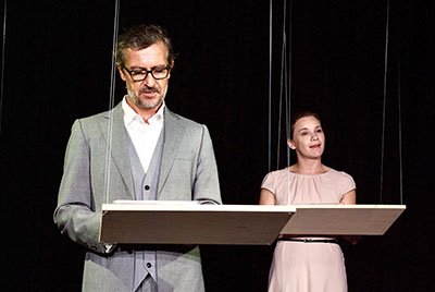 FREMD von Michel Friedman. Inszenierte Lesung mit Maria Goldmann und Konrad Haller. Foto: Wolfgang A. Müller